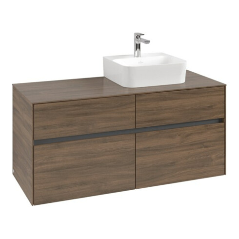 V&B Waschtischunterschrank Collaro 120x54,8x50cm, WT rechts, arizona oak