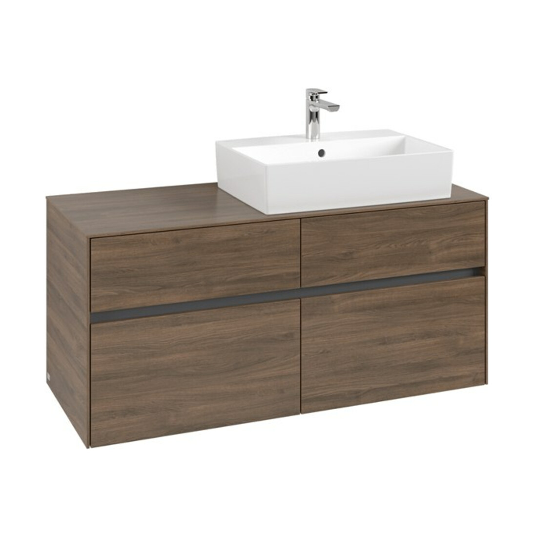 V&B Waschtischunterschrank Collaro 120x54,8x50cm, WT rechts, arizona oak