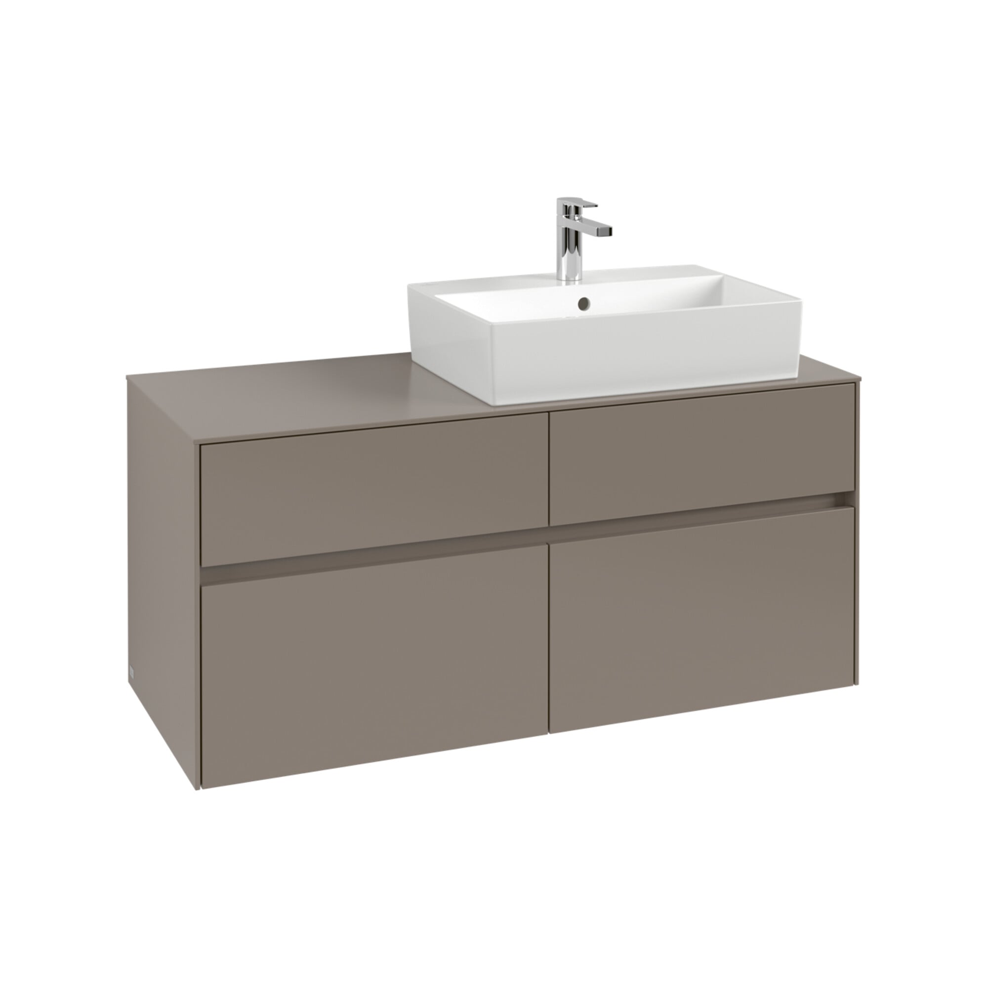 V&B Waschtischunterschrank Collaro 120x54,8x50cm, WT rechts, black oak ; Villeroy & Boch
