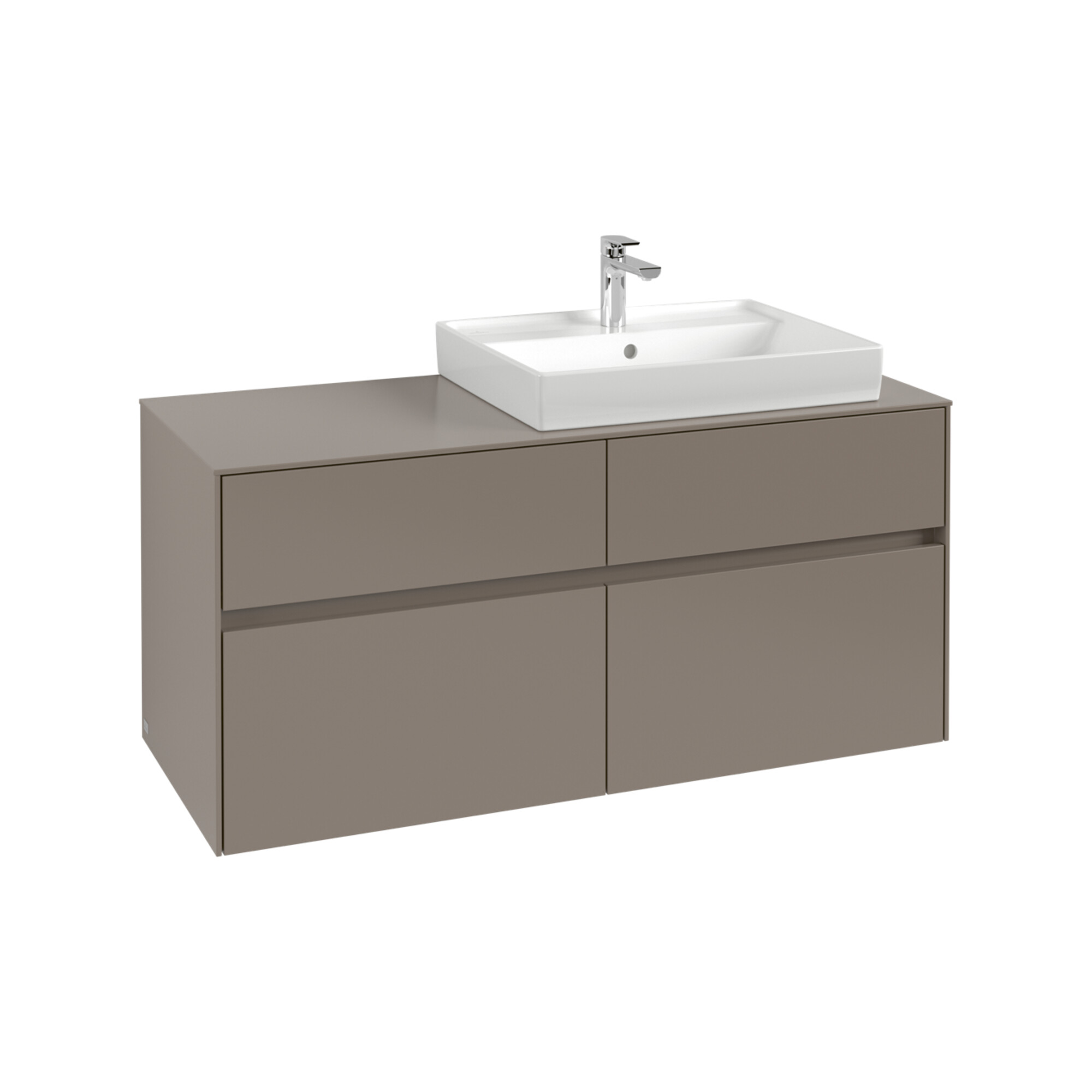 V&B Waschtischunterschrank Collaro 120x54,8x50cm, WT rechts, cashmere grey ; Villeroy & Boch