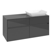 V&B Waschtischunterschrank Collaro 120x54,8x50cm, WT rechts, glossy grey-3