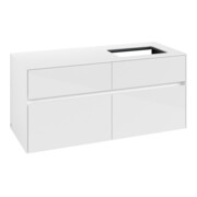 V&B Waschtischunterschrank Collaro 120x54,8x50cm, WT rechts, glossy white-3