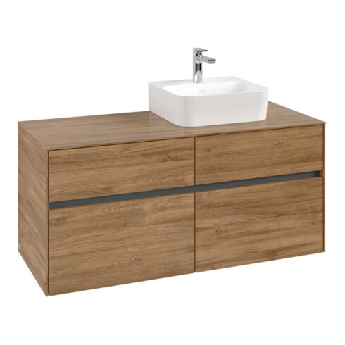 V&B Waschtischunterschrank Collaro 120x54,8x50cm, WT rechts, kansas oak
