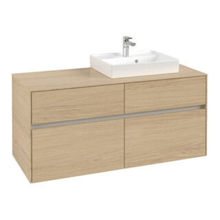 V&B Waschtischunterschrank Collaro 120x54,8x50cm, WT rechts, nordic oak