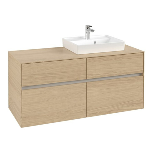 V&B Waschtischunterschrank Collaro 120x54,8x50cm, WT rechts, nordic oak