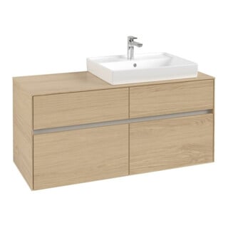V&B Waschtischunterschrank Collaro 120x54,8x50cm, WT rechts, nordic oak