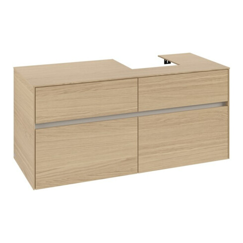 V&B Waschtischunterschrank Collaro 120x54,8x50cm, WT rechts, nordic oak