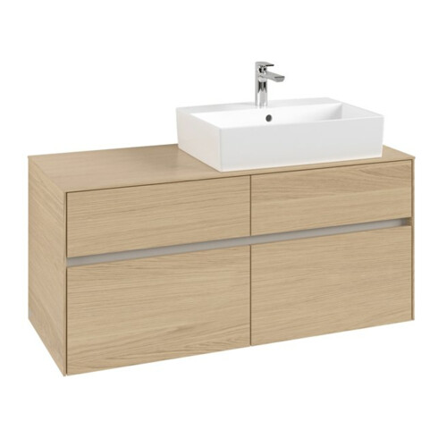 V&B Waschtischunterschrank Collaro 120x54,8x50cm, WT rechts, nordic oak