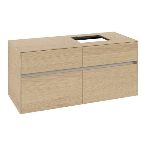 V&B Waschtischunterschrank Collaro 120x54,8x50cm, WT rechts, nordic oak