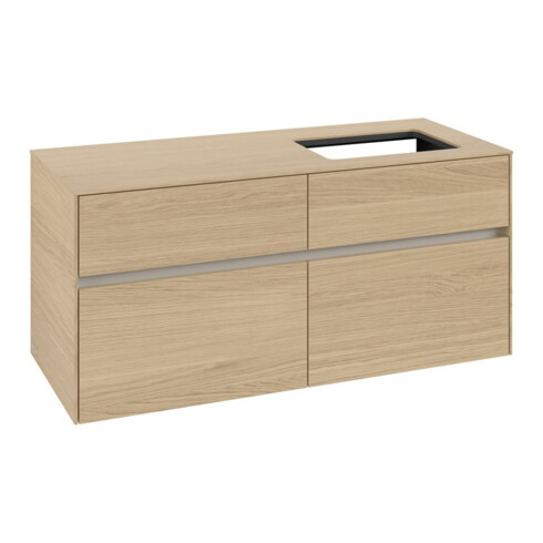 V&B Waschtischunterschrank Collaro 120x54,8x50cm, WT rechts, nordic oak