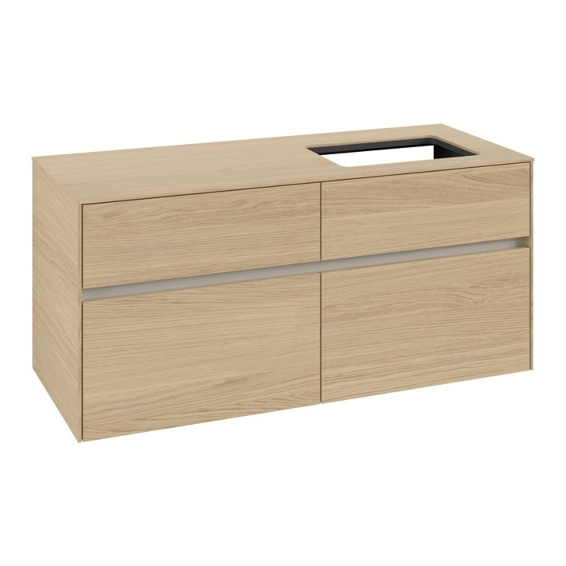 V&B Waschtischunterschrank Collaro 120x54,8x50cm, WT rechts, nordic oak