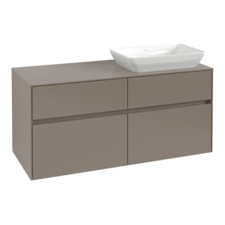 V&B Waschtischunterschrank Collaro 120x54,8x50cm, WT rechts, soft green