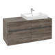V&B Waschtischunterschrank Collaro 120x54,8x50cm, WT rechts, stone oak