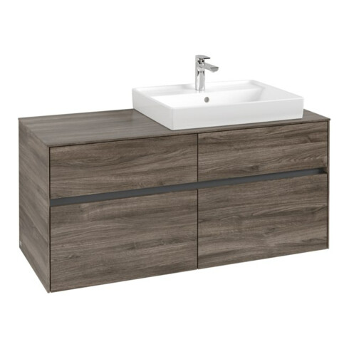 V&B Waschtischunterschrank Collaro 120x54,8x50cm, WT rechts, stone oak