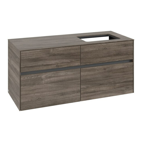 V&B Waschtischunterschrank Collaro 120x54,8x50cm, WT rechts, stone oak