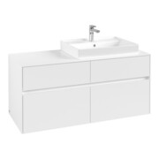 V&B Waschtischunterschrank Collaro 120x54,8x50cm, WT rechts, white matt
