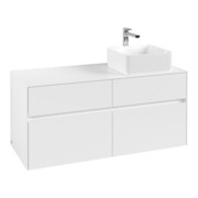 V&B Waschtischunterschrank Collaro 120x54,8x50cm, WT rechts, White Matt