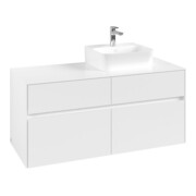 V&B Waschtischunterschrank Collaro 120x54,8x50cm, WT rechts, white matt