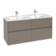 V&B Waschtischunterschrank Collaro 126,1x61x48cm, WT mi, LED 9,4W, cashm Gr-1