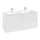 V&B Waschtischunterschrank Collaro 126,1x61x48cm, WT mi, LED 9,4W, glo wh.-4