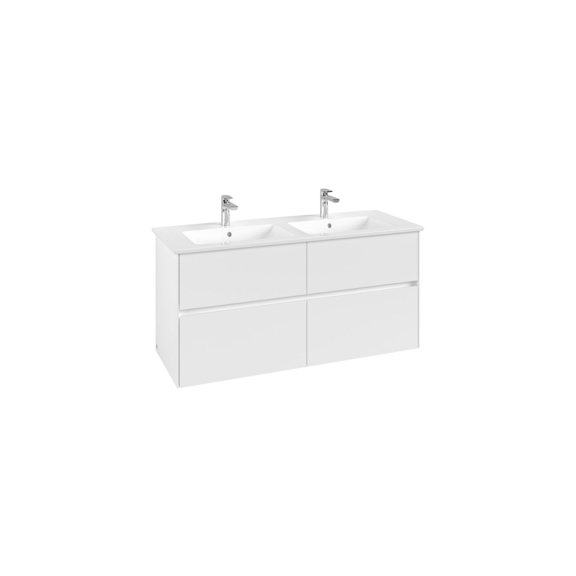 V&B Waschtischunterschrank Collaro 126,1x61x48cm, WT mittig, white matt ; Villeroy & Boch