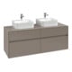 V&B Waschtischunterschrank Collaro 140x54,8x50cm, f 2 Waschtische, wine red