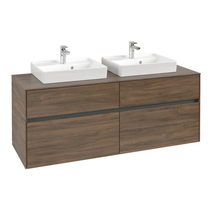 V&B Waschtischunterschrank Collaro 140x54,8x50cm, f 2 WT, arizona oak