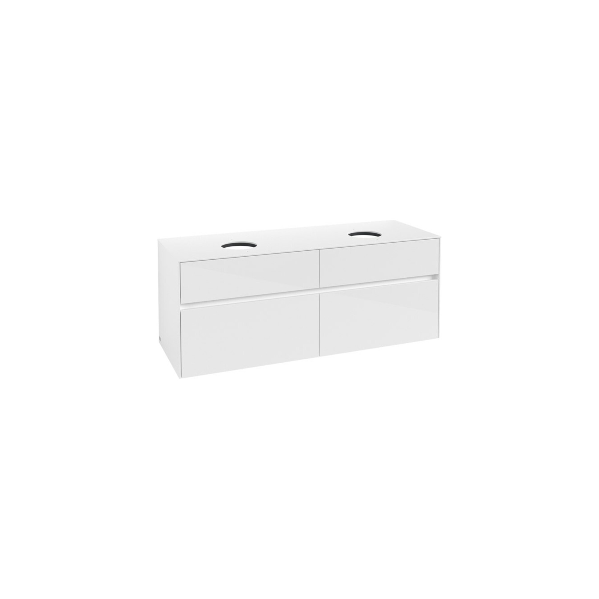 V&B Waschtischunterschrank Collaro 140x54,8x50cm, f 2 WT, Glossy White ; Villeroy & Boch