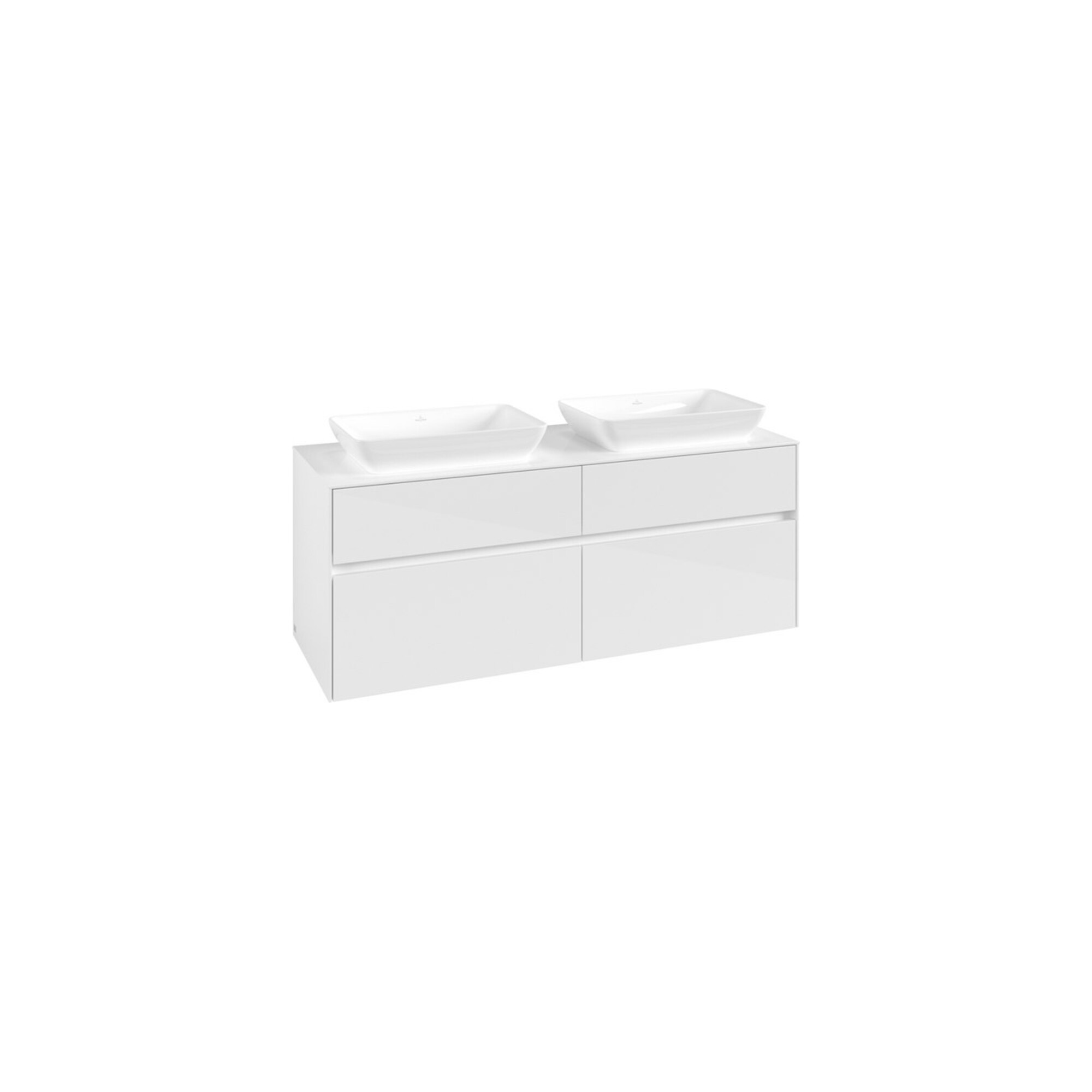 V&B Waschtischunterschrank Collaro 140x54,8x50cm, f 2 WT, glossy white ; Villeroy & Boch