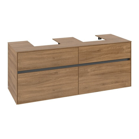 V&B Waschtischunterschrank Collaro 140x54,8x50cm, f 2 WT, kansas oak