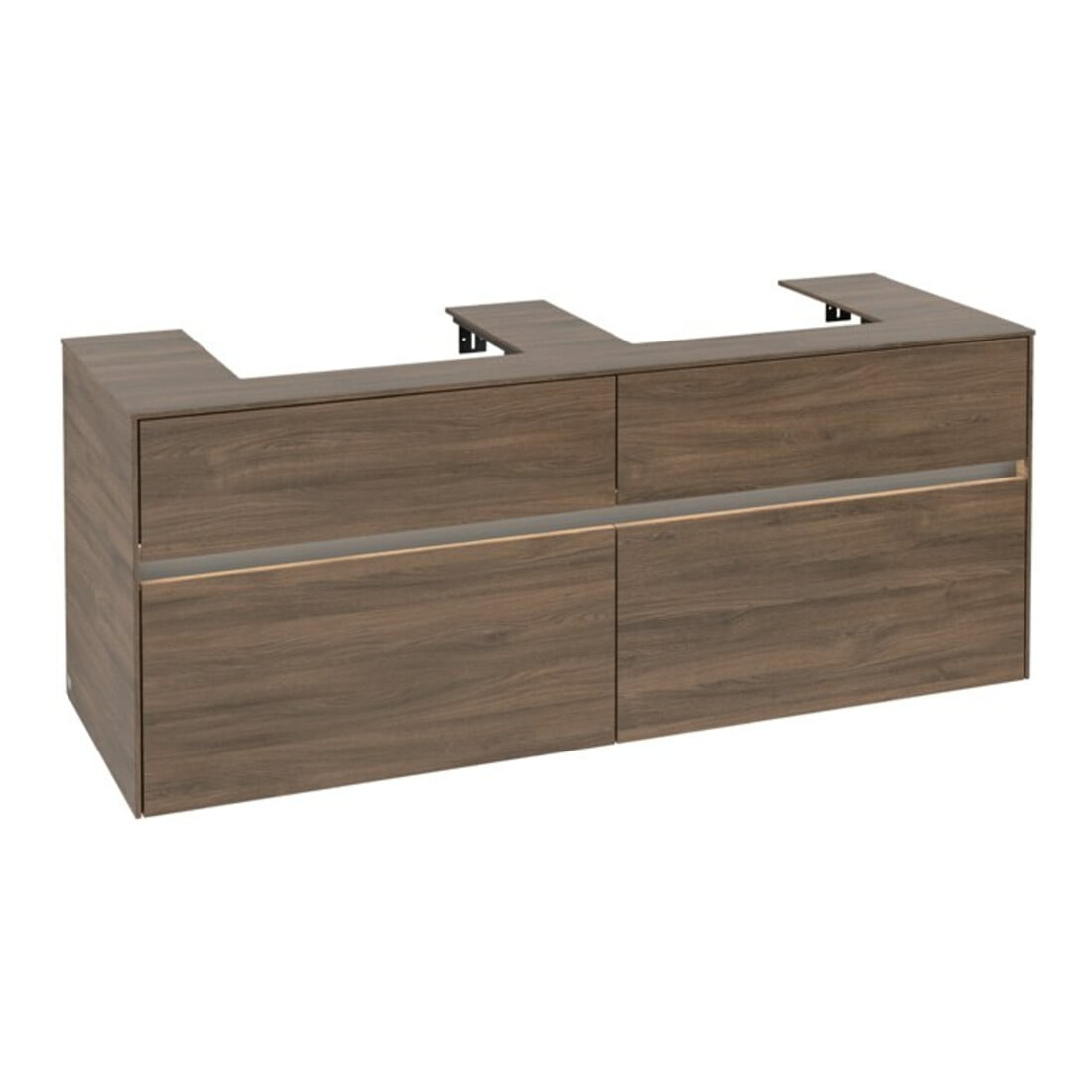V&B Waschtischunterschrank Collaro 140x54,8x50cm, f 2 WT, LED 10 W, Ar Oa