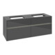V&B Waschtischunterschrank Collaro 140x54,8x50cm, f 2 WT, LED 10 W, glo Gr-3