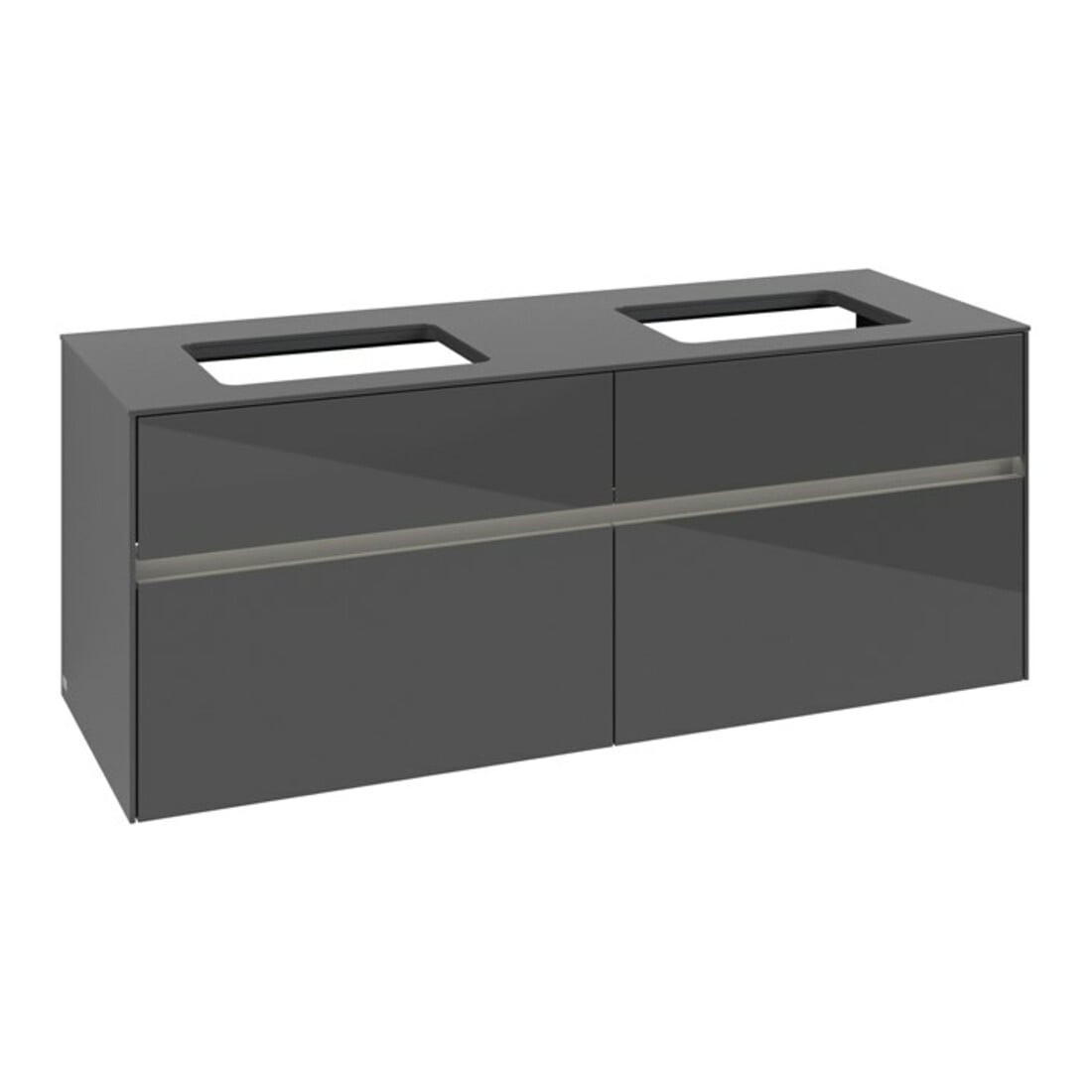 V&B Waschtischunterschrank Collaro 140x54,8x50cm, f 2 WT, LED 10 W, glo Gr