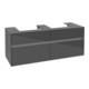 V&B Waschtischunterschrank Collaro 140x54,8x50cm, f 2 WT, LED 10 W, glo Gr-1