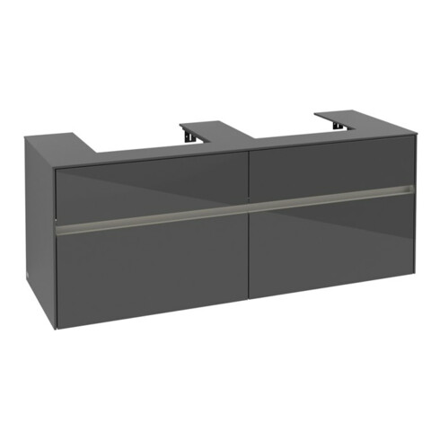 V&B Waschtischunterschrank Collaro 140x54,8x50cm, f 2 WT, LED 10 W, glo Gr