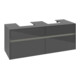 V&B Waschtischunterschrank Collaro 140x54,8x50cm, f 2 WT, LED 10 W, glo Gr-3