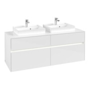 V&B Waschtischunterschrank Collaro 140x54,8x50cm, f 2 WT, LED 10 W, glo wh.-3