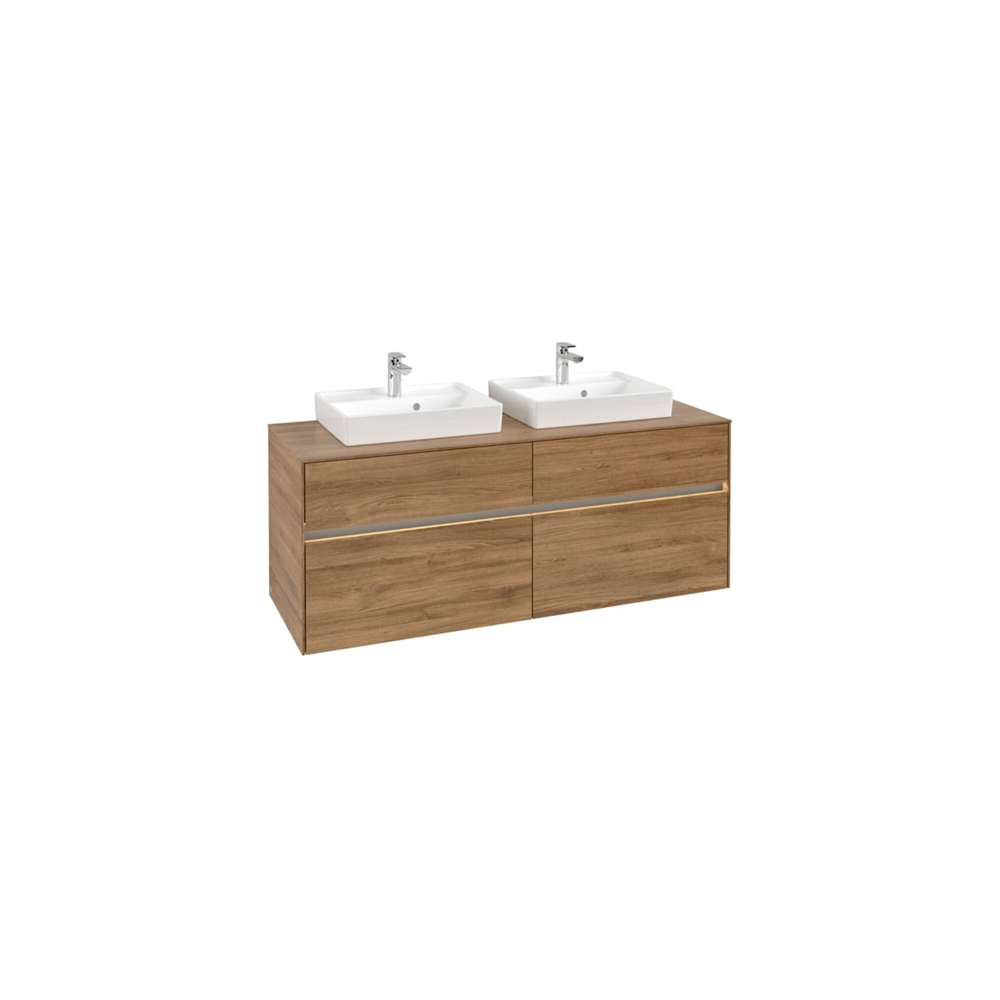 V&B Waschtischunterschrank Collaro 140x54,8x50cm, f 2 WT, LED 10 W, Kan Oa ; Villeroy & Boch
