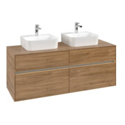 V&B Waschtischunterschrank Collaro 140x54,8x50cm, f 2 WT, LED 10 W, Kan Oa