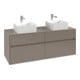 V&B Waschtischunterschrank Collaro 140x54,8x50cm, f 2 WT, LED 10 W, Mar bl.-1