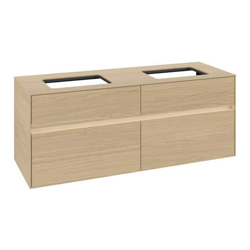 V&B Waschtischunterschrank Collaro 140x54,8x50cm, f 2 WT, LED 10 W, Nord Oa
