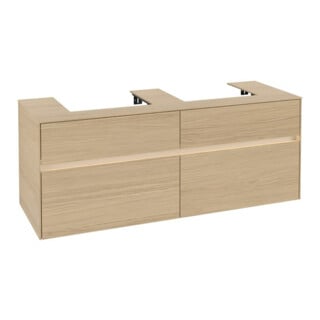 V&B Waschtischunterschrank Collaro 140x54,8x50cm, f 2 WT, LED 10 W, Nord Oa