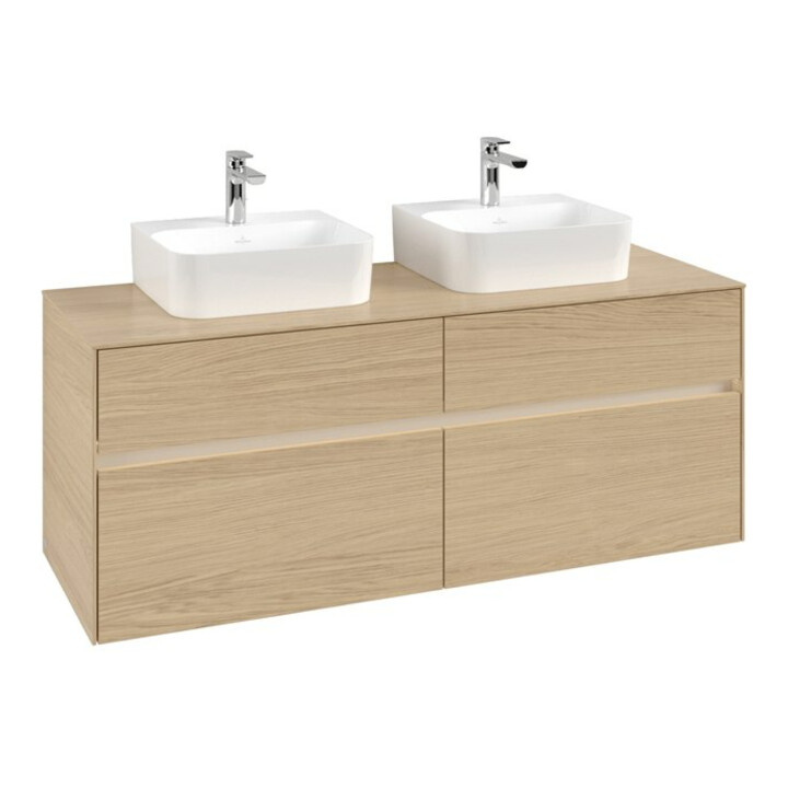 V&B Waschtischunterschrank Collaro 140x54,8x50cm, f 2 WT, LED 10 W, Nord Oa