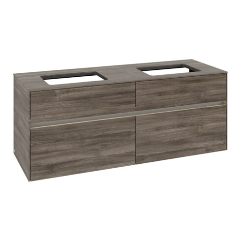 V&B Waschtischunterschrank Collaro 140x54,8x50cm, f 2 WT, LED 10 W, st. Oa
