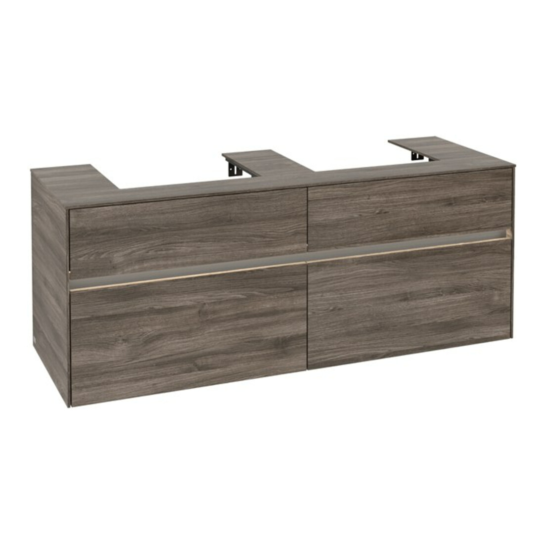 V&B Waschtischunterschrank Collaro 140x54,8x50cm, f 2 WT, LED 10 W, st. Oa