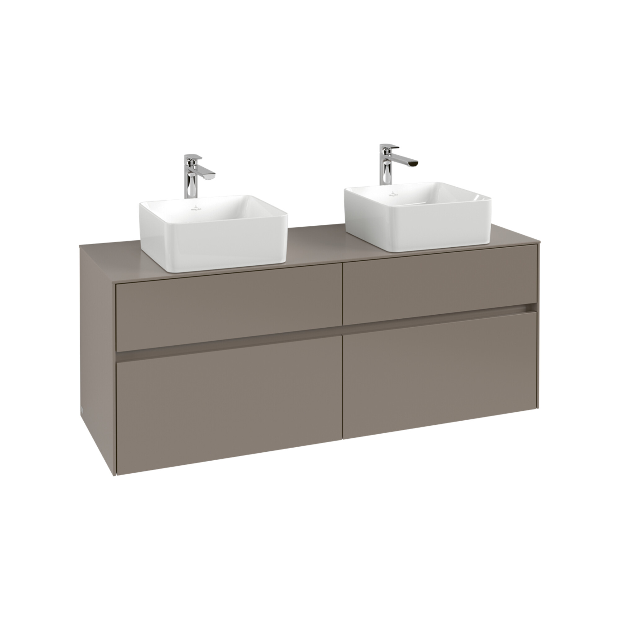 V&B Waschtischunterschrank Collaro 140x54,8x50cm, f 2 WT, LED 10 W, wh. Oa ; Villeroy & Boch