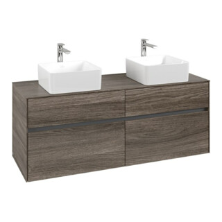 V&B Waschtischunterschrank Collaro 140x54,8x50cm, f 2 WT, stone oak