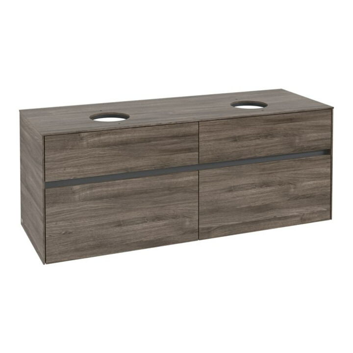 V&B Waschtischunterschrank Collaro 140x54,8x50cm, f 2 WT, stone oak