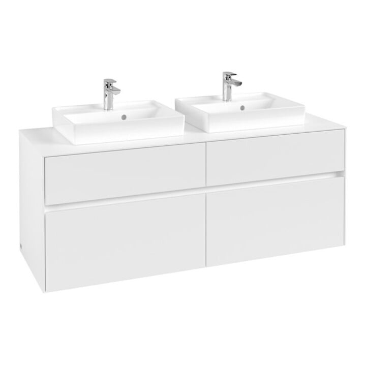 V&B Waschtischunterschrank Collaro 140x54,8x50cm, f 2 WT, white matt