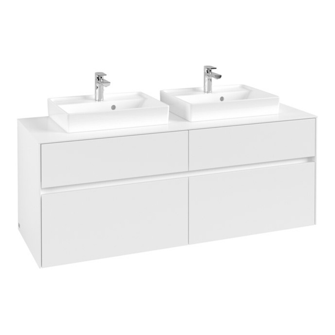 V&B Waschtischunterschrank Collaro 140x54,8x50cm, f 2 WT, white matt